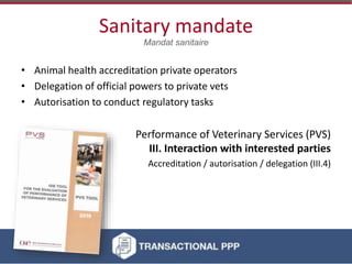 How the OIE PPP Guidelines can guide the greater involvement of the private sector in livestock disease control in Kenya