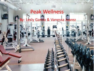 Peak Wellness
By: Lesly Garcia & Vanessa Juarez

 
