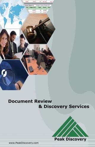 Document Review
          & Discovery Services




www.PeakDiscovery.com
 