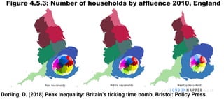 Figure 4.5.3: Number of households by affluence 2010, England
Dorling, D. (2018) Peak Inequality: Britain's ticking time bomb, Bristol: Policy Press
 