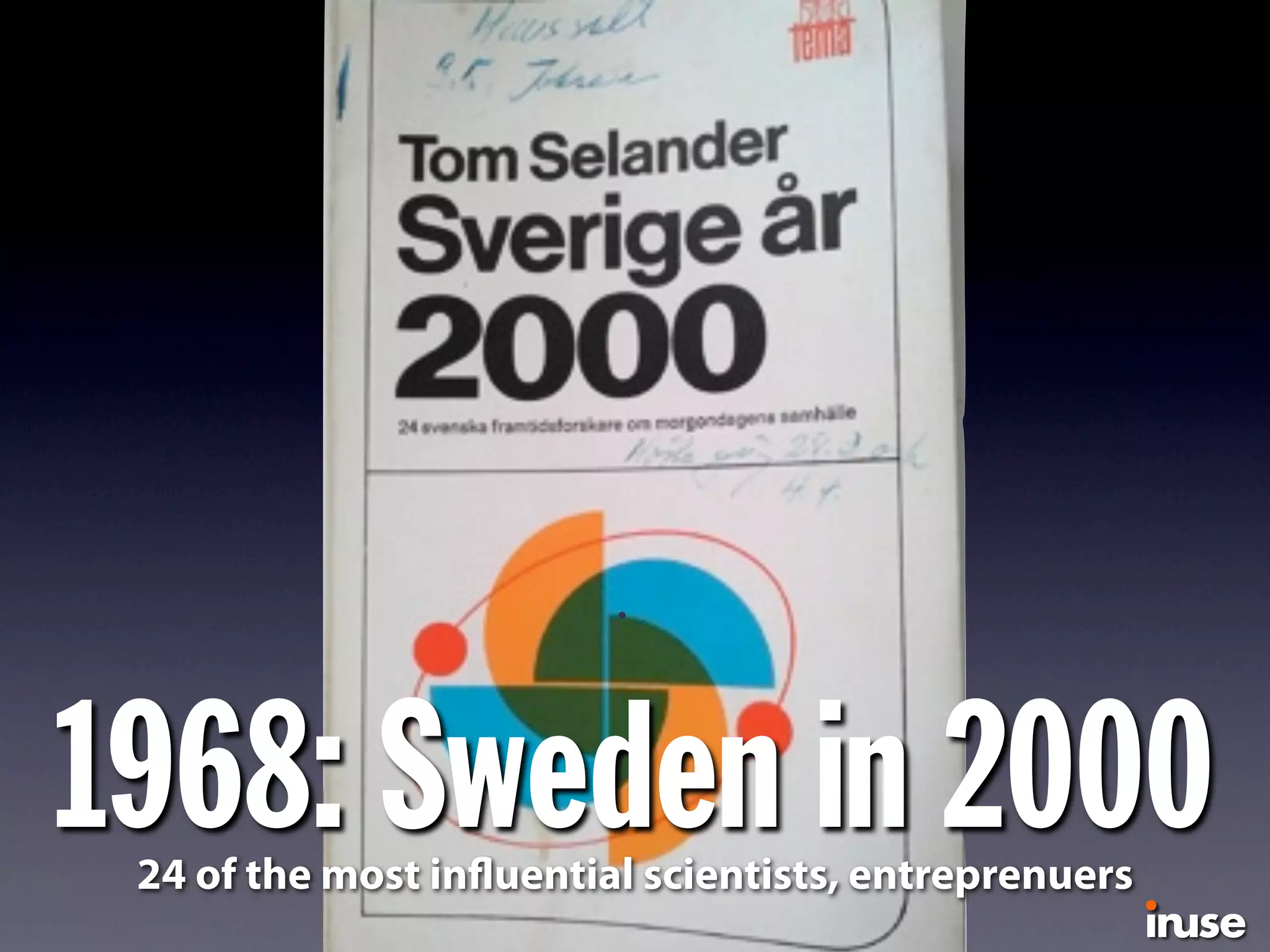 1968: Sweden in 200024 of the most influential scientists, entreprenuers
 