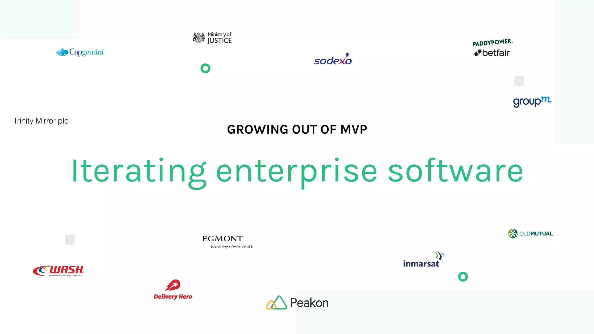 Iterating enterprise software
GROWING OUT OF MVP