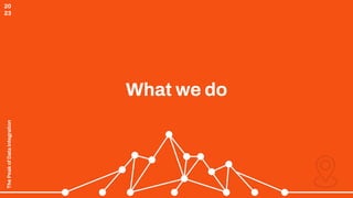 The
Peak
of
Data
Integration
20
23
What we do
 
