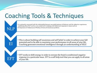 Coaching Tools & Techniques<br />