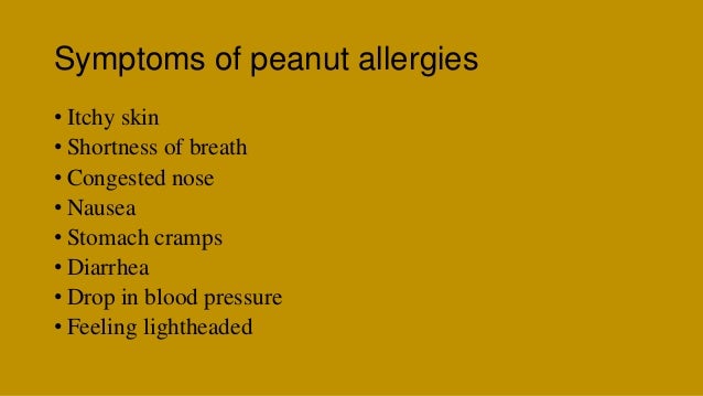 Peanut allergies