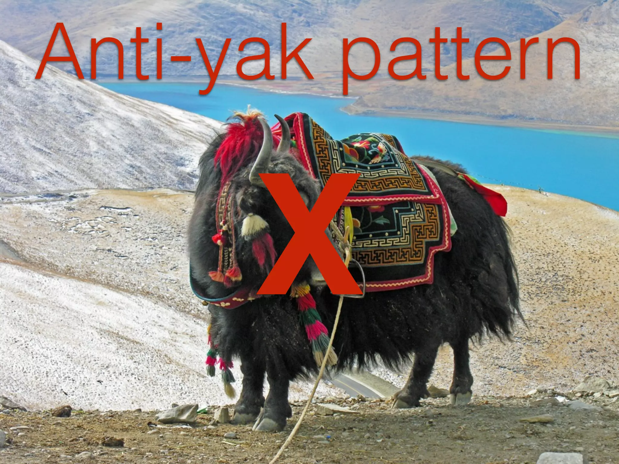 X
Anti-yak pattern
 