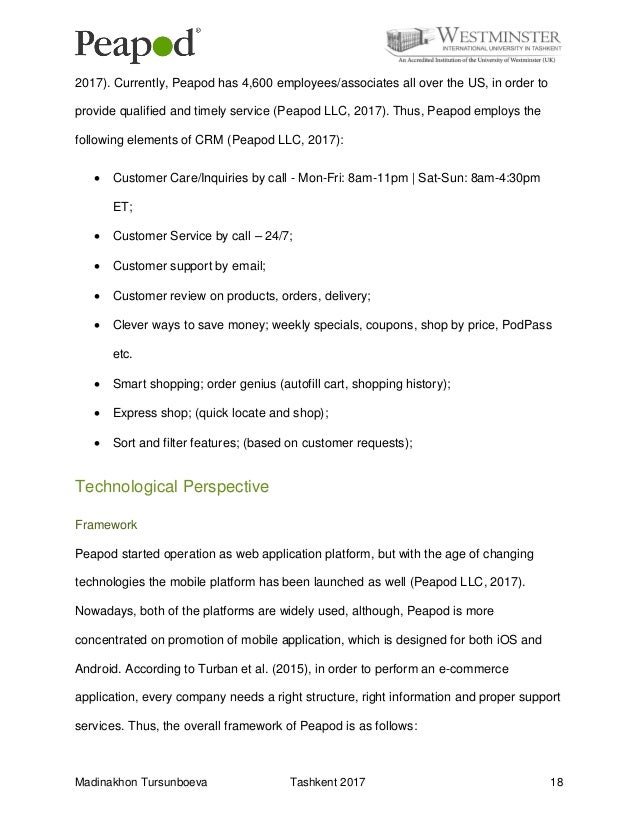 Peapod Research and Analysis of E 
