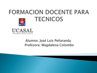 Alumno: José Luis Peñaranda
Profesora: Magdalena Colombo
 