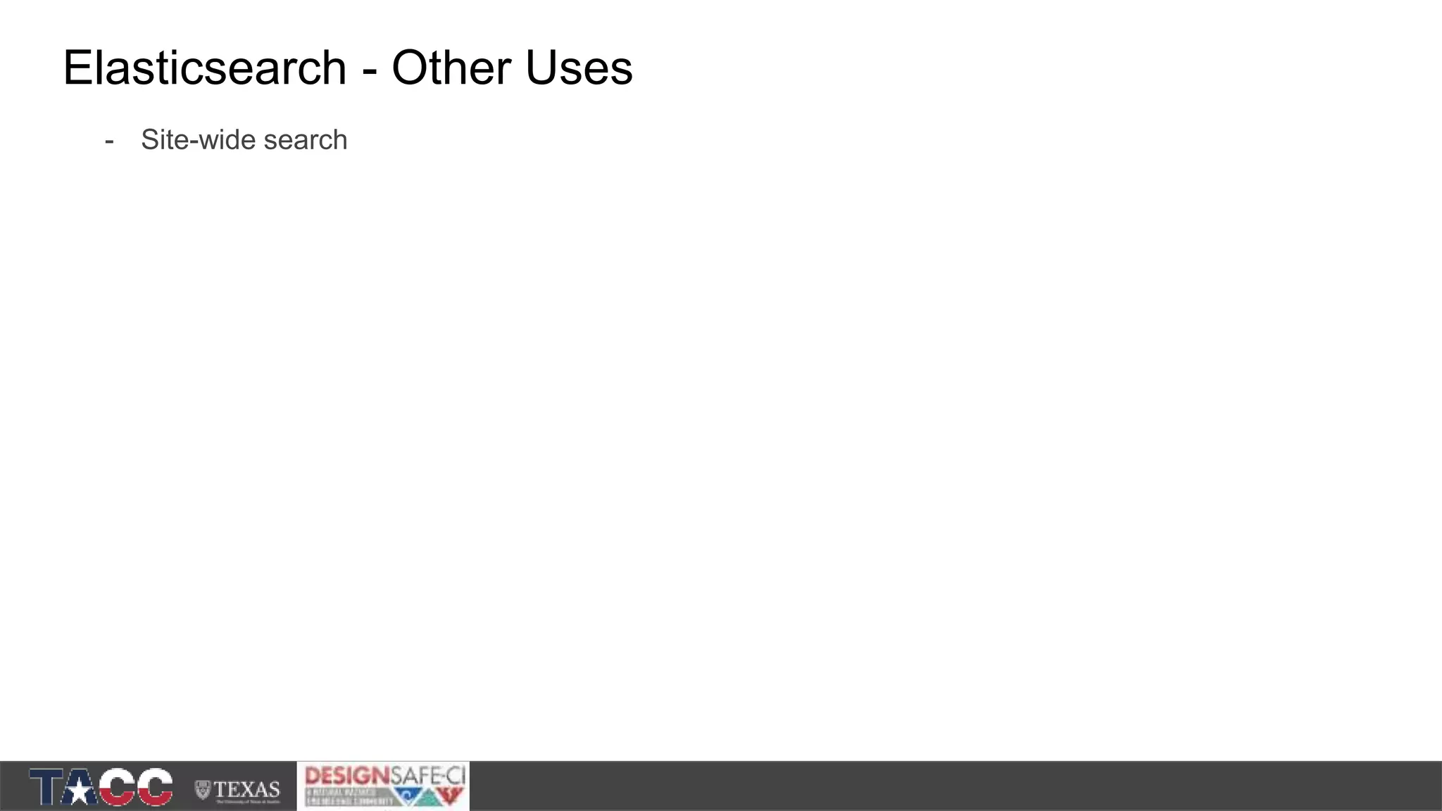 Elasticsearch - Other Uses - Site-wide search 