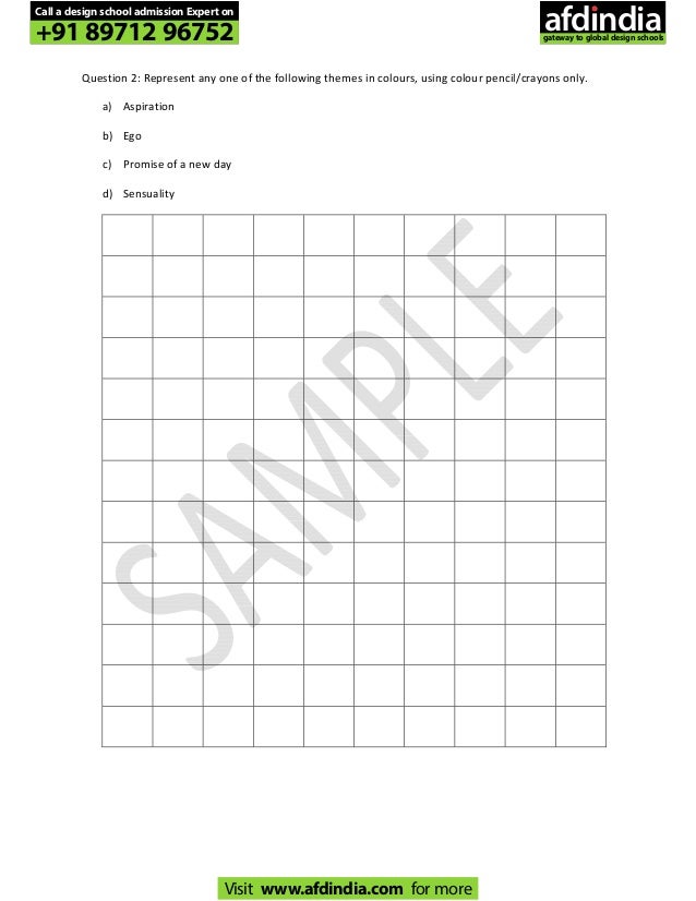 Design Aptitude Test Solved Papers