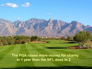 The PGA raises more money for charity
  in 1 year than the NFL does in 2
 