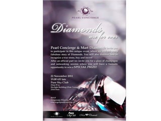 Pearl Concierge Invitation Diamonds Are For Ever