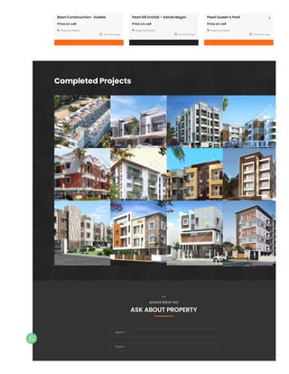 Completed Projects
Pearl Construction- Azalea
Price on call
 Ongoing Projects
 
4 months ago
Pearl KR Orchid – Ashok Nag...