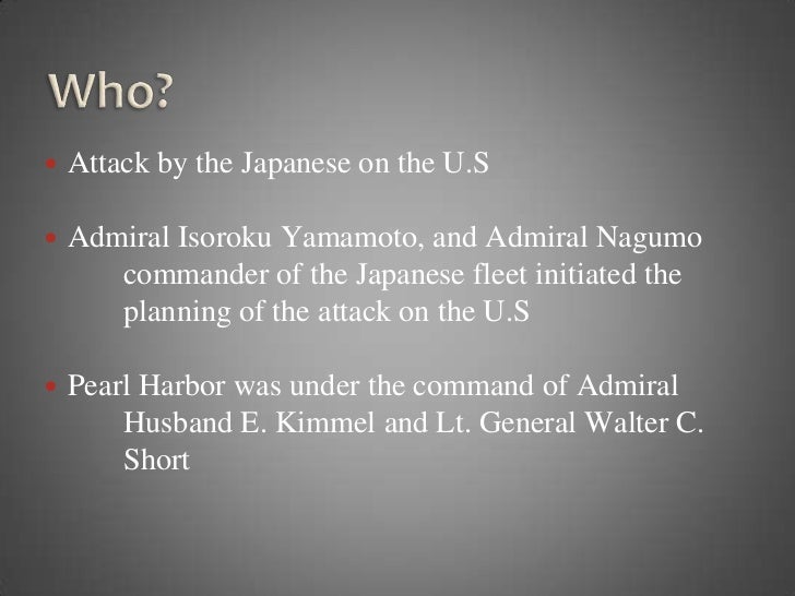 an introduction to yamamotos plan of attacking pearl harbor Free essay: introduction - pearl harbor was vulnerable to attack because of the obstruction of defense and warning i signs of japan's intent to attack ii. an introduction to yamamotos plan of attacking pearl harbor Free essay: introduction - pearl harbor was vulnerable to attack because of the obstruction of defense and warning i signs of japan's intent to attack ii.