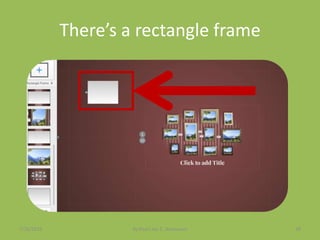 There’s a rectangle frame
7/26/2015 By:Pearl Joy C. Anonuevo 38
 
