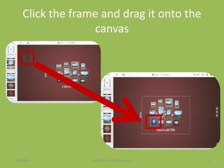 Click the frame and drag it onto the
canvas
7/26/2015 By:Pearl Joy C. Anonuevo 42
 