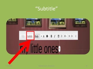 “Subtitle”
7/26/2015 By:Pearl Joy C. Anonuevo 82
 