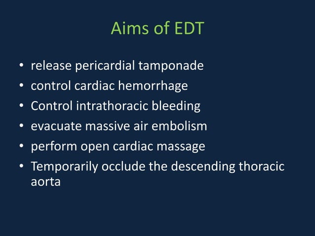 Pearls of Emergency Department Thoracotomy | PPTX