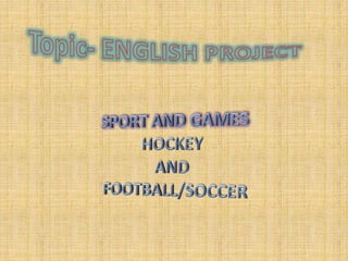 Football refers to a number of sports that involve, to varying degrees, kicking a ball
with the foot to score a goal. The ...