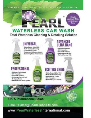 Pearl waterless Car Wash Flyer