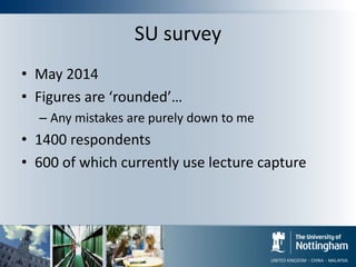 Lecture Capture at the University of Nottingham