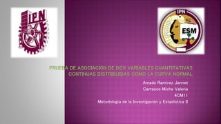 Amado Ramírez Jannet
Carrasco Miche Valeria
4CM11
Metodología de la Investigación y Estadística II
 