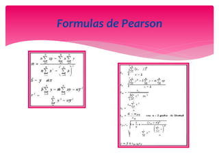 Formulas de Pearson
 