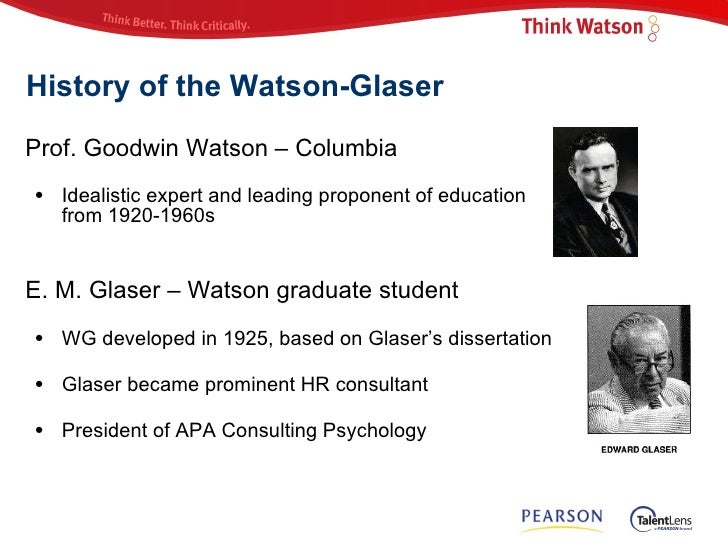 Watson-Glaser II Technical Details