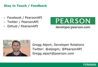 Stay in Touch / Feedback
 