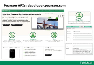 Pearson APIs: developer.pearson.com
 