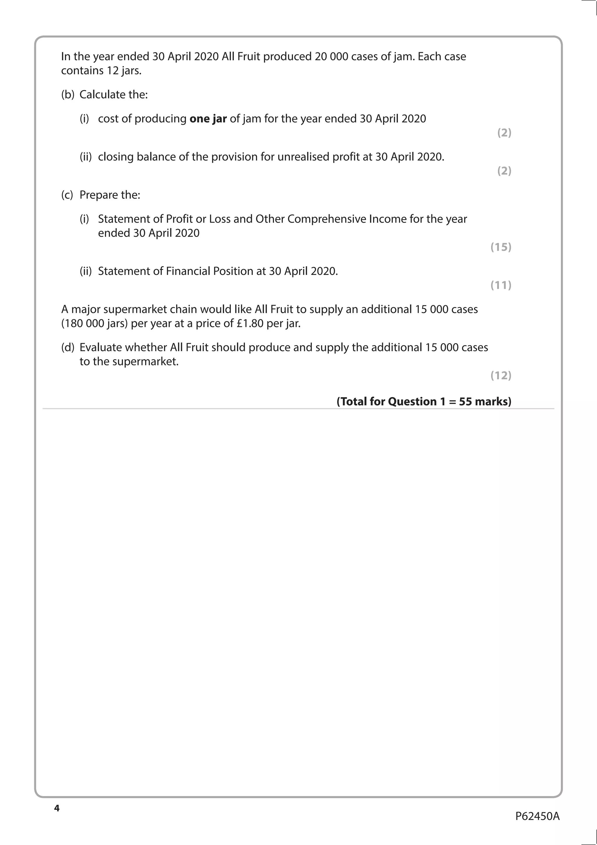 Pearson edexcel ial accounting may 2020 unit 01 the accounting system ...