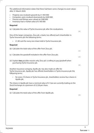Pearson edexcel ial accounting may 2020 unit 02 corporate and ...