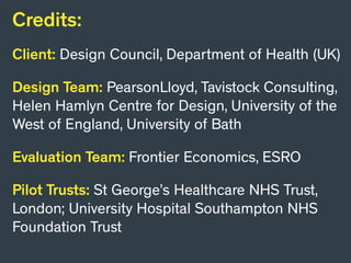 Service design: innovation for the employed "A better A&E in hospitals"