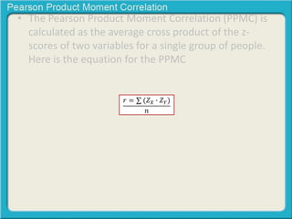 Pearson product moment correlation | PPTX