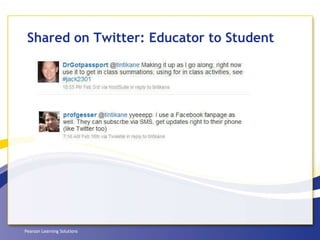 Shared on Twitter: Educator to Student 