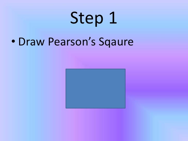 Pearson’s square