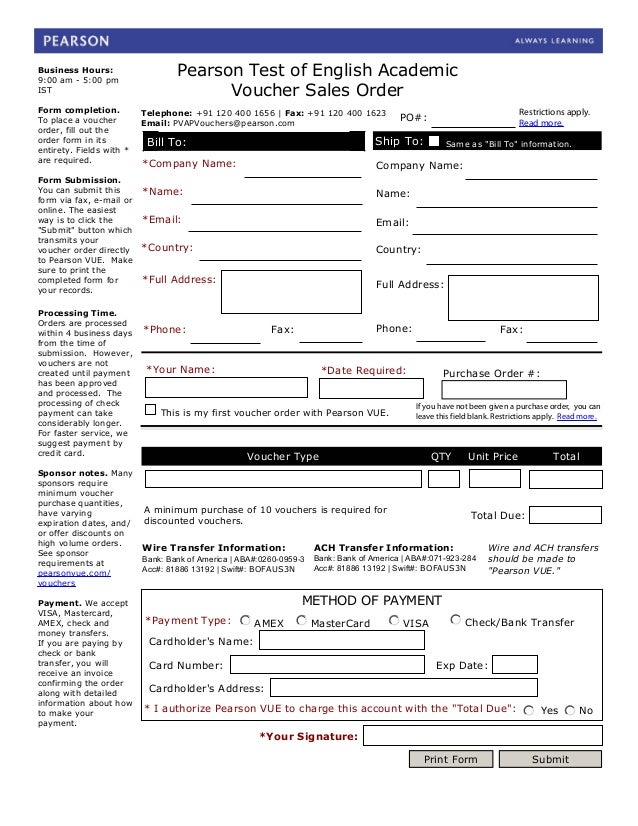 Pearson voucher order form 12 copy