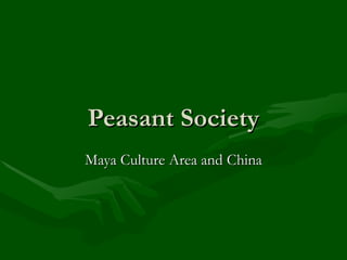 Peasant Society Maya Culture Area and China 