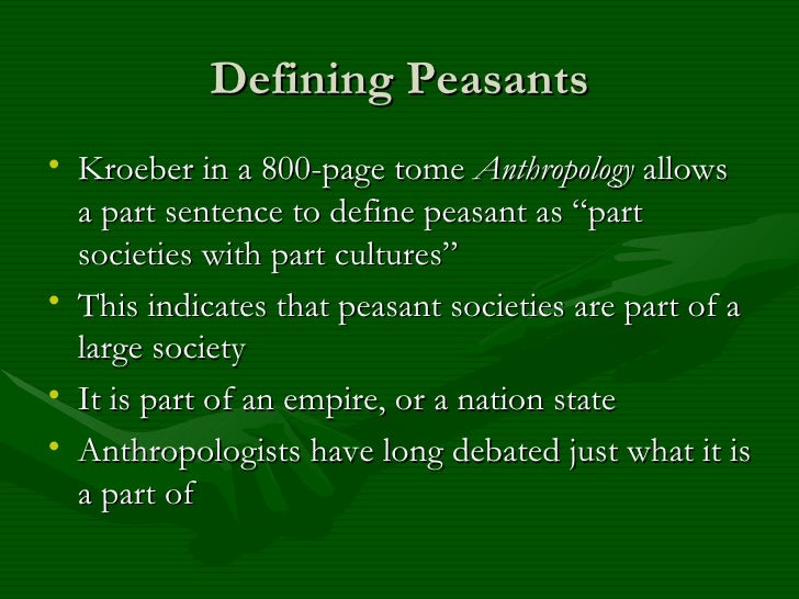 Peasant Society