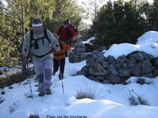 Paso por las trincheras 