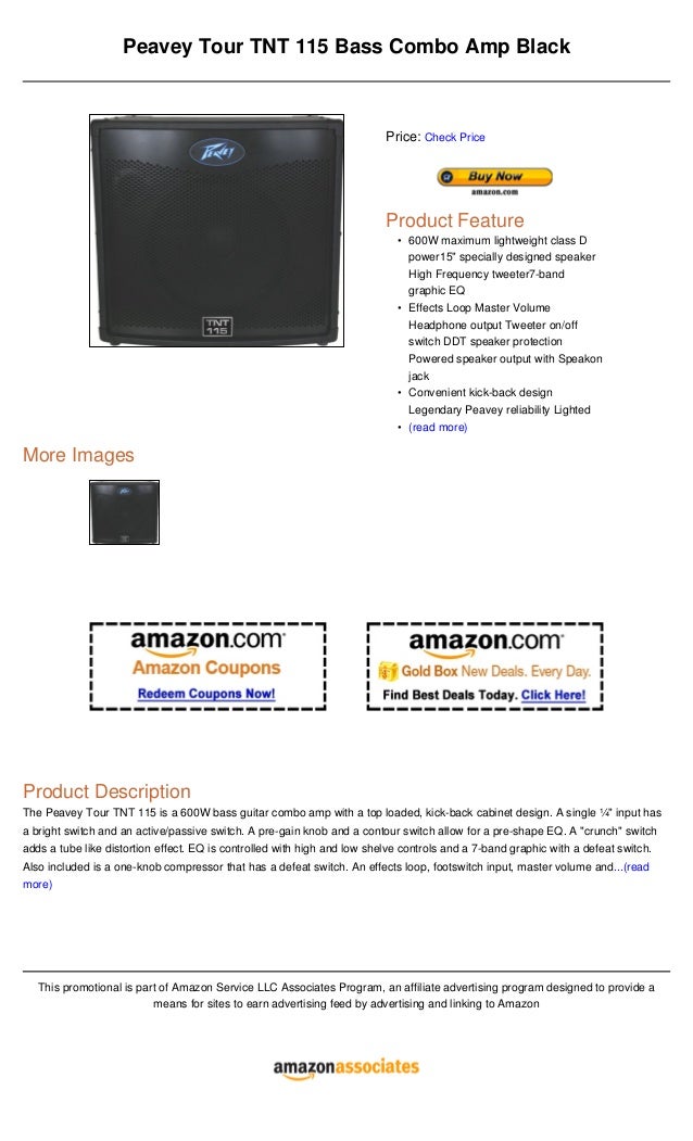 Peavey tour tnt 115 bass combo amp black