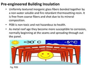 Pre-engineered Building Insulation
• Uniformly textured inorganic glass fibers bonded together by
a non-water soluble and ...