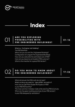 Pre Engineered Kitchen Report.pdf Pre Engineered Building (PEB) Concept | Peb 360 Solutions | PDF