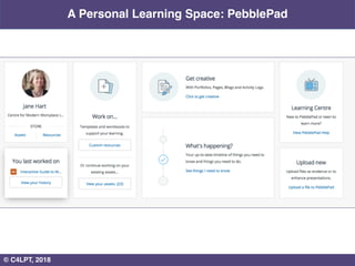 6
A Personal Learning Space: PebblePad
6
A Personal Learning Space: PebblePad
© C4LPT, 2018
 