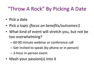 “ Throw A Rock” By Picking A Date ,[object Object],[object Object],[object Object],[object Object],[object Object],[object Object],[object Object]
