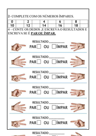 P e B , PAR OU ÍMPAR , RATO DO CAMPO E DA CIDADE. (1).docx