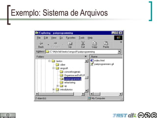 Exemplo: Sistema de Arquivos
 
