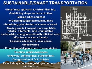 Sustainable transportation for smart cities | PPT