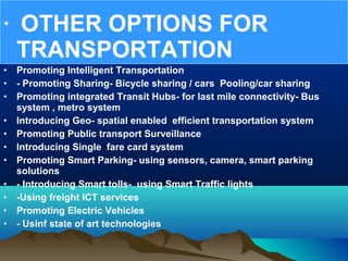 Sustainable transportation for smart cities | PPT