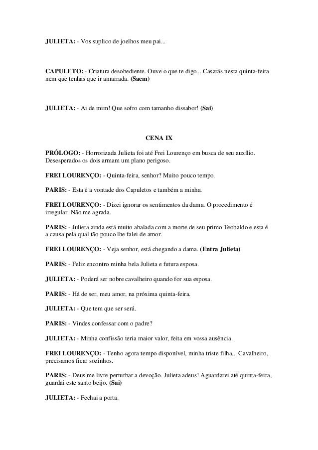 Peca teatralromeuejulietaparaescolas Peca teatralromeuejulietaparaescolas